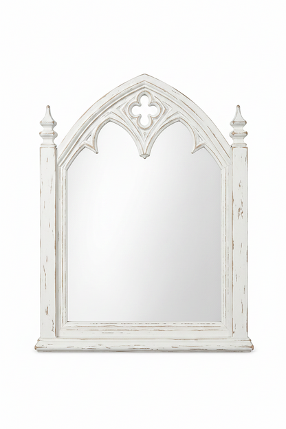 Cathedral Reverie™ Gothic Hand-Carved Solid Wood Mirror Frame