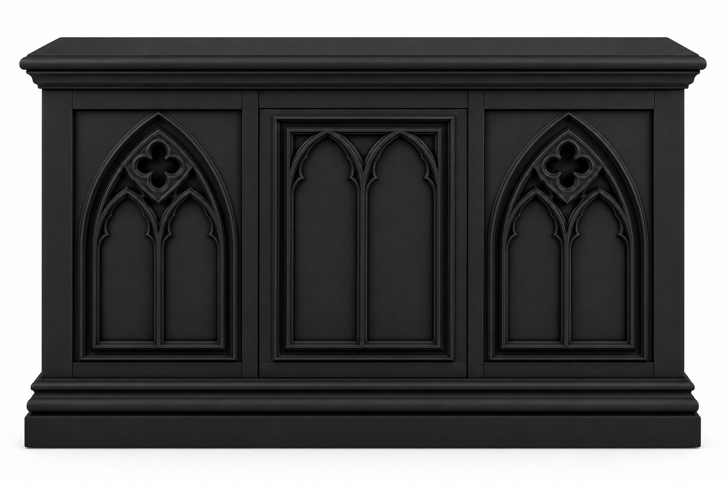 Cathedral Reverie™ Gothic Hand-Carved Solid Wood Storage Chest Box