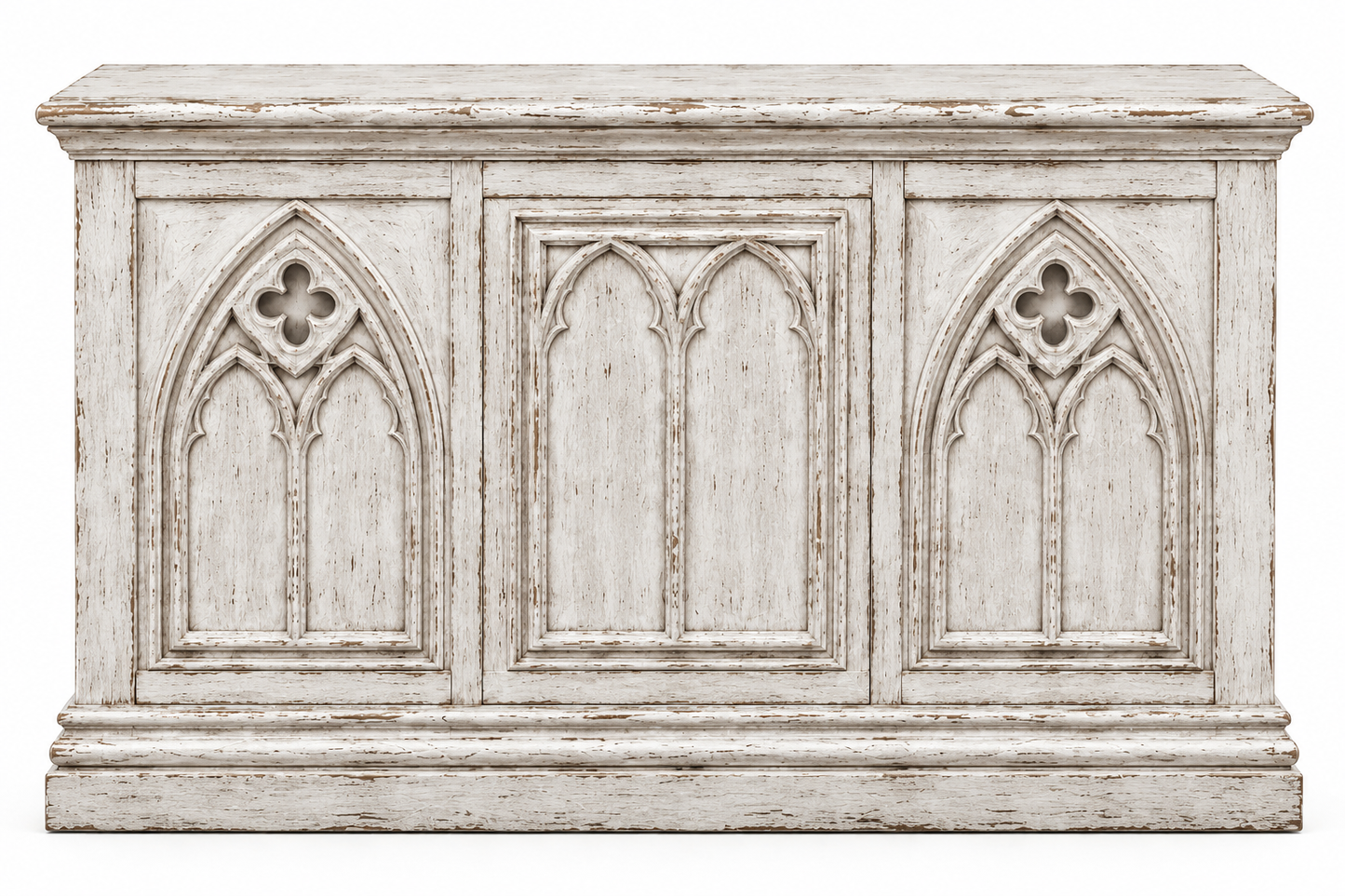 Cathedral Reverie™ Gothic Hand-Carved Solid Wood Storage Chest Box
