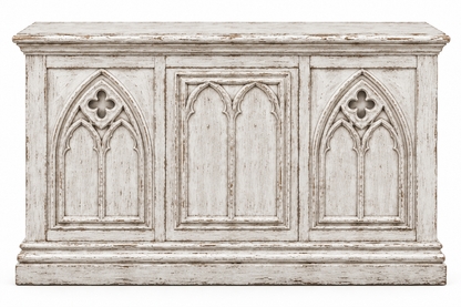 Cathedral Reverie™ Gothic Hand-Carved Solid Wood Storage Chest Box