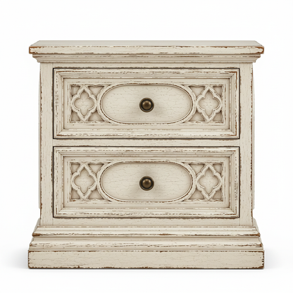 Cathedral Reverie™ Gothic Hand-Carved Solid Wood Nightstand
