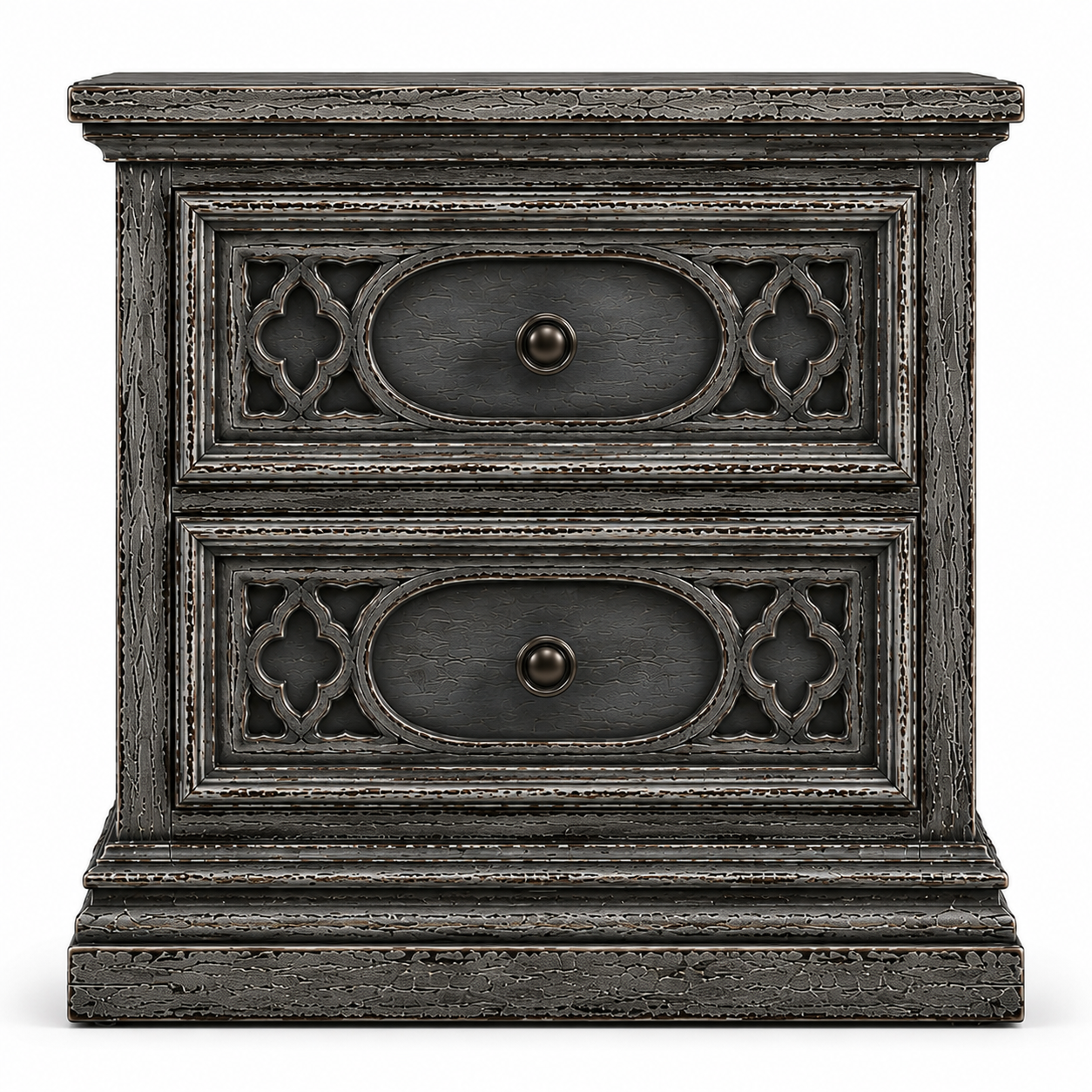 Cathedral Reverie™ Gothic Hand-Carved Solid Wood Nightstand
