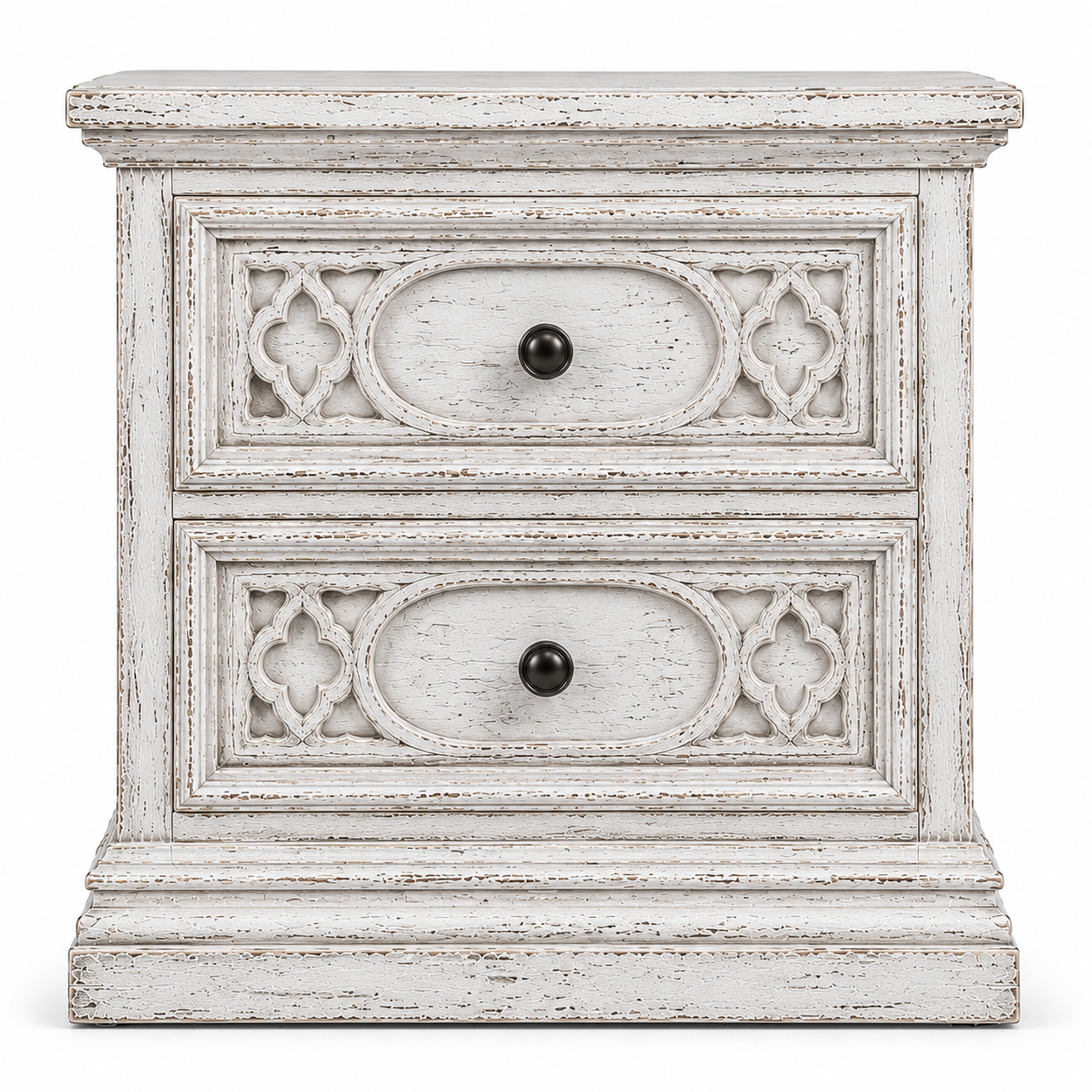 Cathedral Reverie™ Gothic Hand-Carved Solid Wood Nightstand