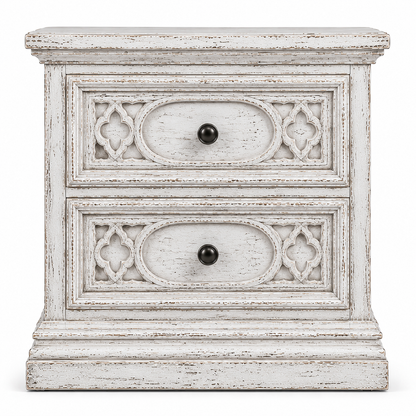 Cathedral Reverie™ Gothic Hand-Carved Solid Wood Nightstand