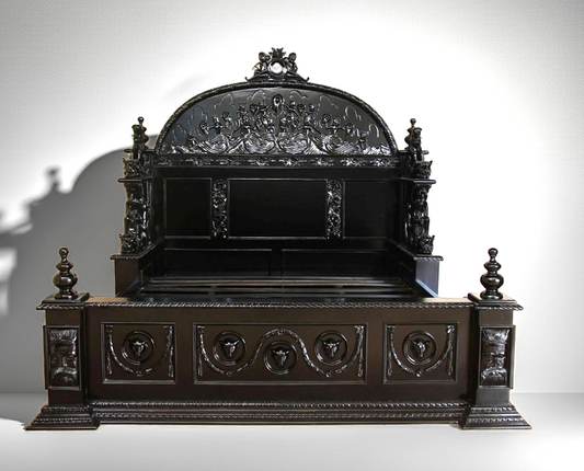 Daze Hand Carved Gothic Platform Bed