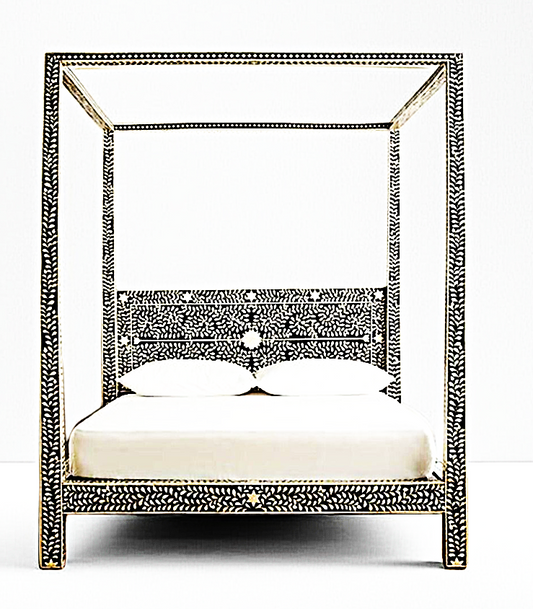 Fontana Bone Inlay 4 Post Bed