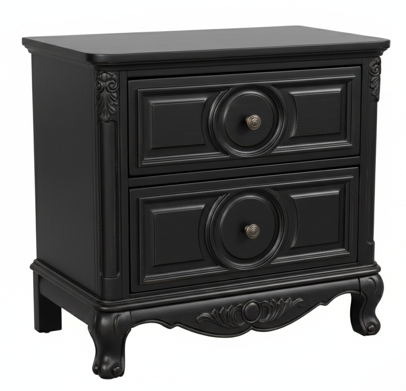 Regalia Gothic Hand-Carved Solid Wood Platform Bed & Bedroom Collection