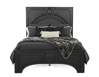 Regalia Gothic Hand-Carved Solid Wood Platform Bed & Bedroom Collection
