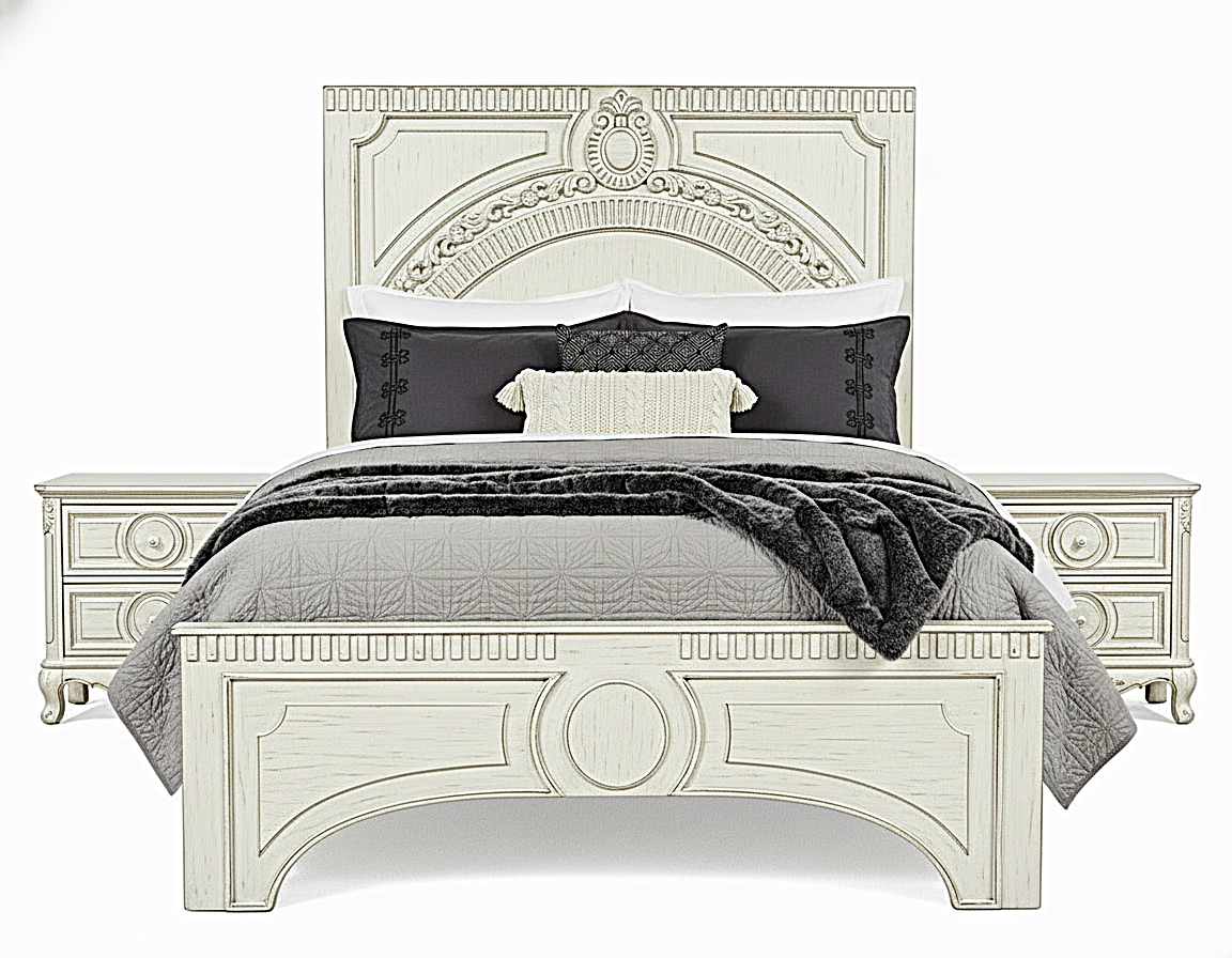 Regalia Gothic Hand-Carved Solid Wood Platform Bed & Bedroom Collection