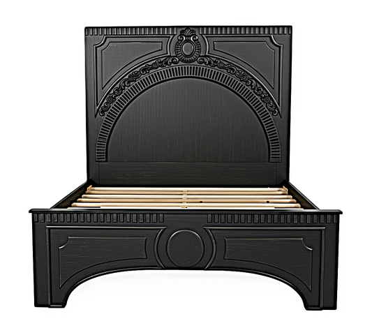 Regalia Gothic Hand-Carved Solid Wood Platform Bed & Bedroom Collection