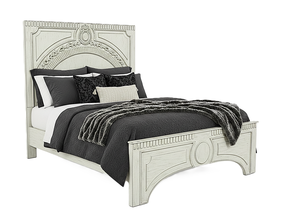 Regalia Gothic Hand-Carved Solid Wood Platform Bed & Bedroom Collection