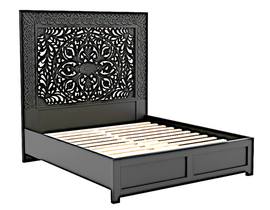 Shah Hand carved Solid Wooden Platform Bedframe / Bedroom Set