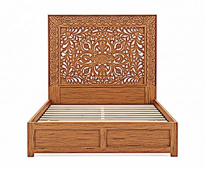 Shah Hand carved Solid Wooden Platform Bedframe / Bedroom Set