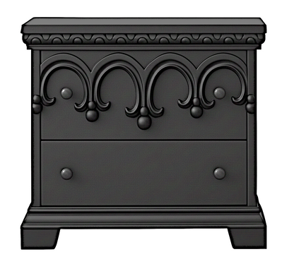 Obsidian Sanctuary Hand-Carved Solid Wooden Platform Bed