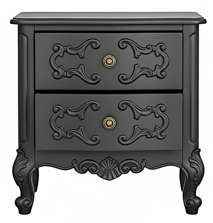 Regal Hand-Carved Solid Wooden Platform Bed Frame