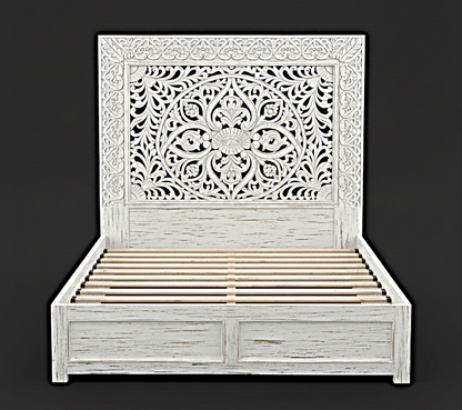 Shah Hand carved Solid Wooden Platform Bedframe / Bedroom Set
