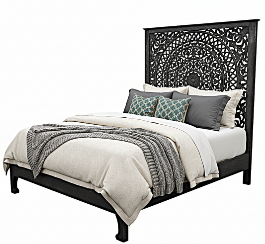 Alamid Hand carved Indian Bed