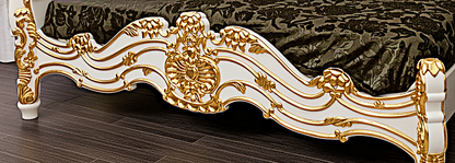 Cama Prince Firenze de madera maciza tallada a mano 