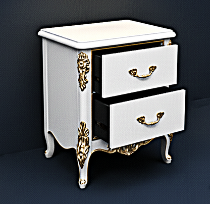 Cama Prince Firenze de madera maciza tallada a mano 