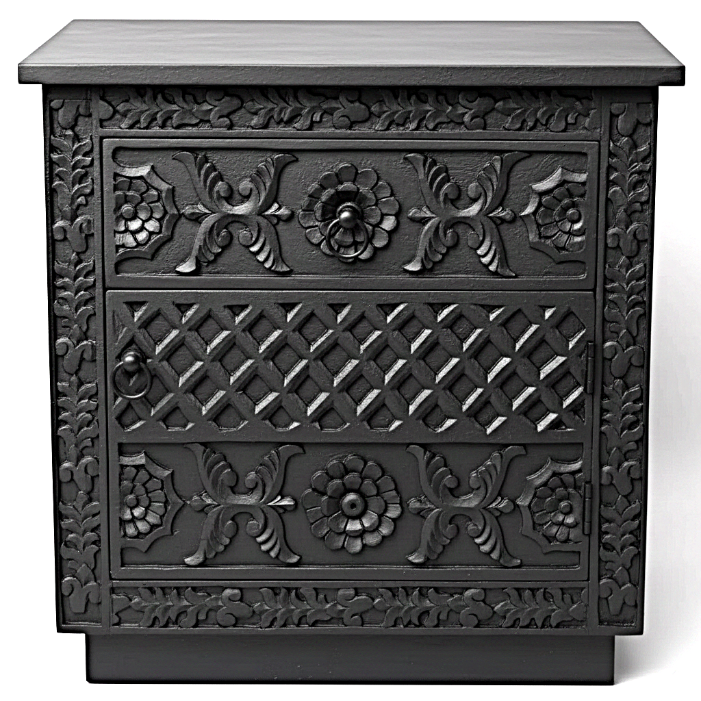 Juffair Hand Carved Solid Wood Bed