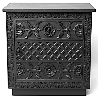 Juffair Hand Carved Solid Wood Bed