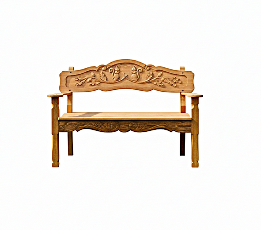 ANILA Hand Carved Garden Bench