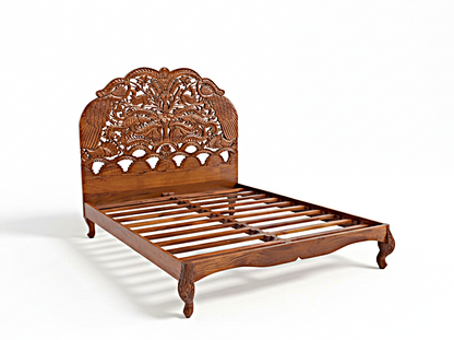 Hand Carved Indian Shajahan Bed Frame Indian Bed bedside