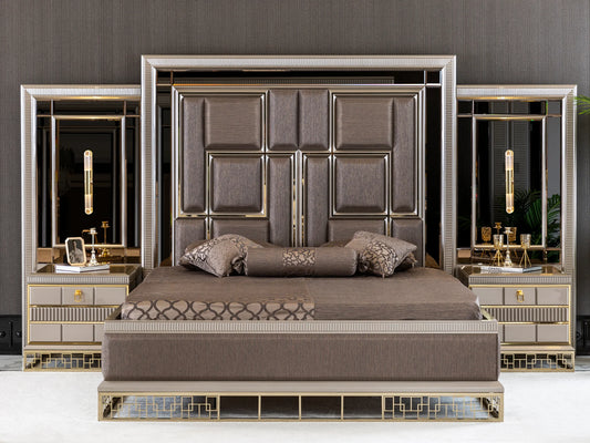 Venice Luxury Upholstered King Size Bedroom - 3 Pc set