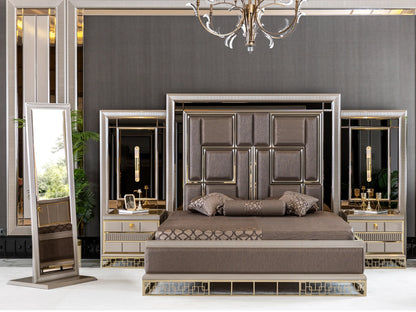 Venice Luxury Upholstered King Size Bedroom - 3 Pc set