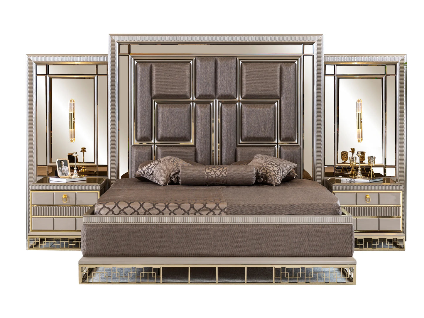 Venice Luxury Upholstered King Size Bedroom - 3 Pc set