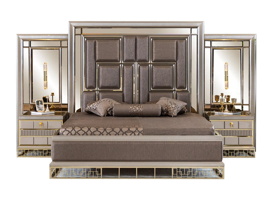 Venice Luxury Upholstered King Size Bedroom - 3 Pc set