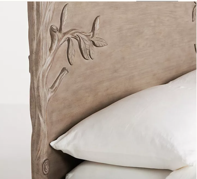 Hand Carved Ornithology Bed