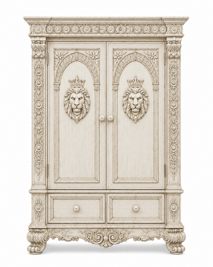 Regal Lioncrest™ Hand-Carved Solid Wood Armoire