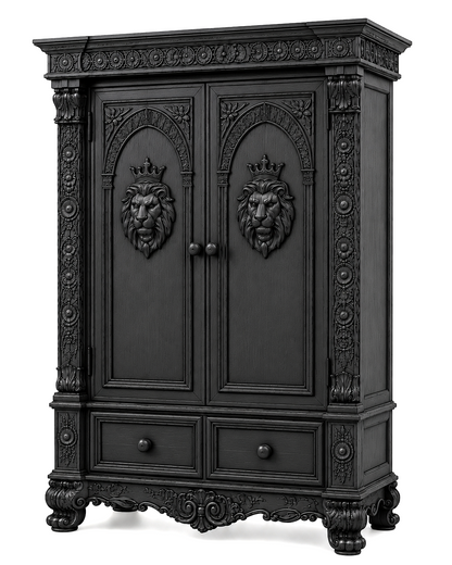 Regal Lioncrest™ Hand-Carved Solid Wood Armoire