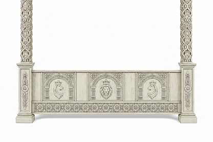 Regal Lioncrest™ Hand-Carved Solid Wood Canopy Platform Bed & Bedroom Collection