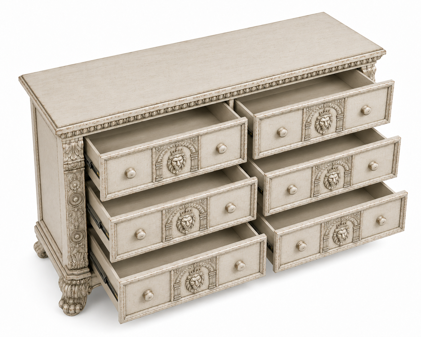 Regal Lioncrest™ Hand-Carved Solid Wood Dresser