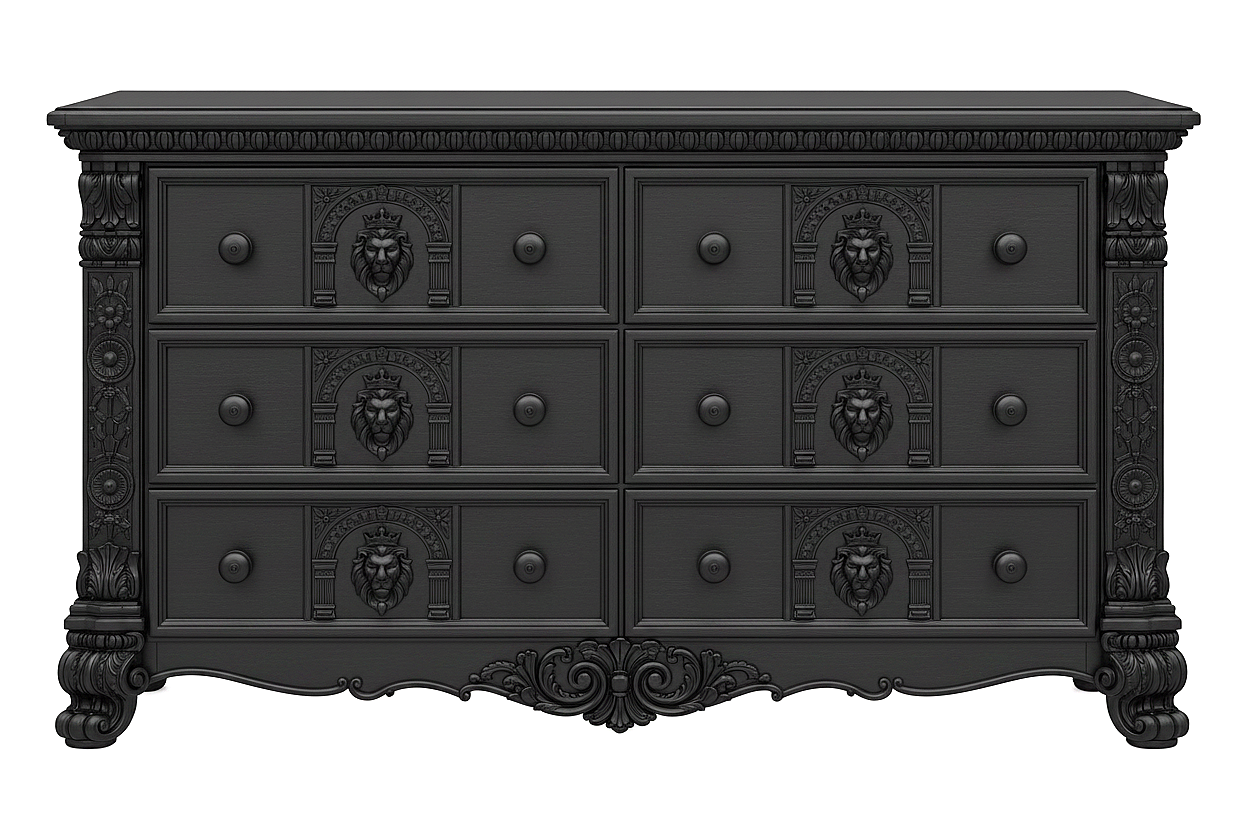 Regal Lioncrest™ Hand-Carved Solid Wood Dresser