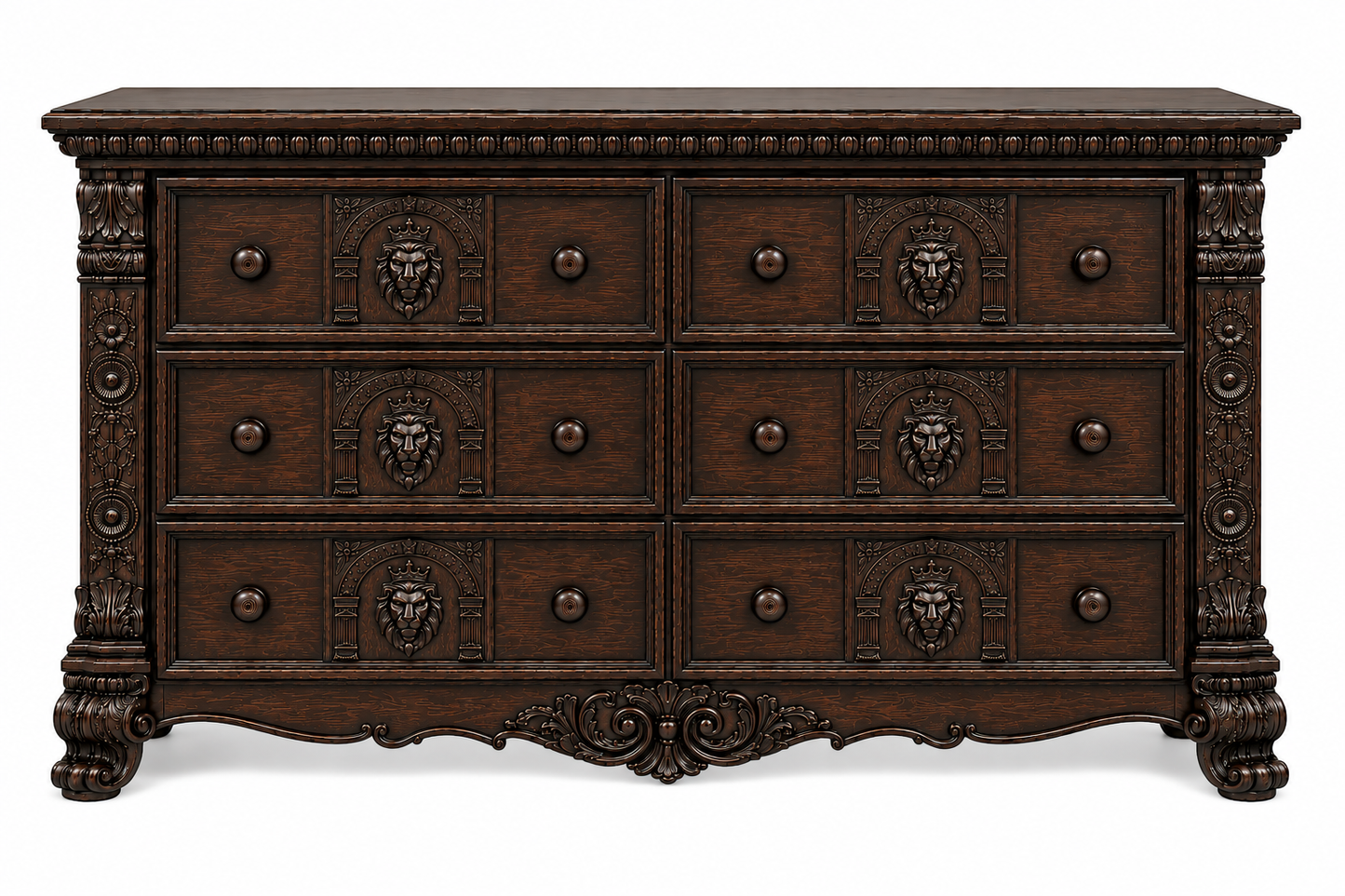 Regal Lioncrest™ Hand-Carved Solid Wood Dresser