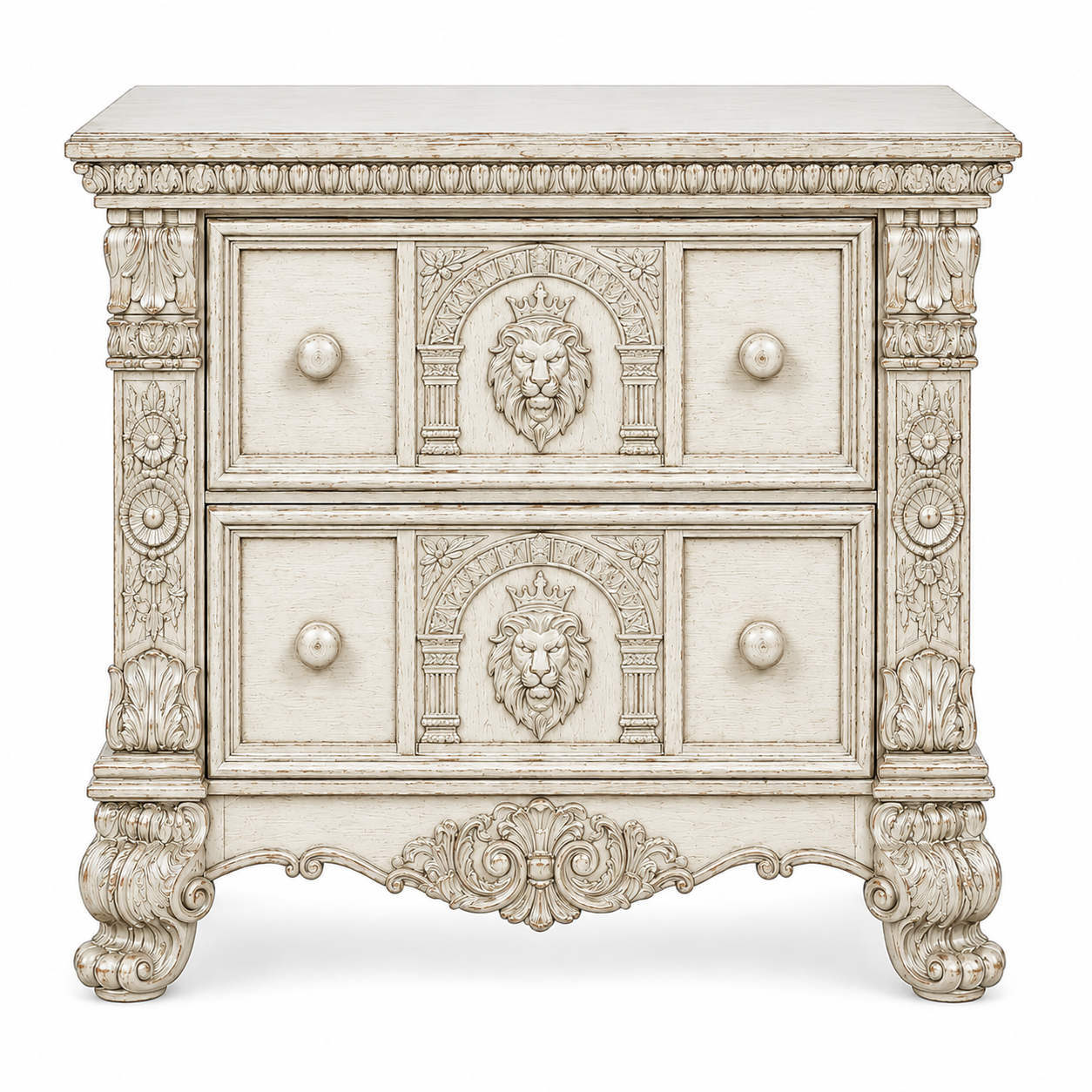 Regal Lioncrest™ Hand-Carved Solid Wood Canopy Platform Bed & Bedroom Collection