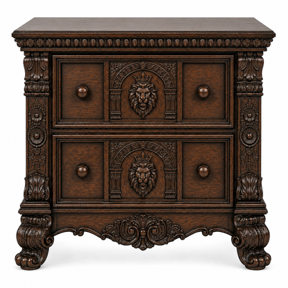 Regal Lioncrest™ Hand-Carved Solid Wood Platform Bed & Bedroom Collection