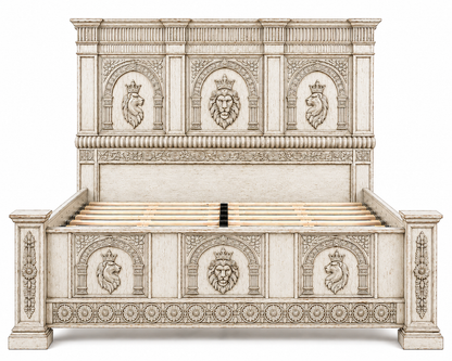 Regal Lioncrest™ Hand-Carved Solid Wood Platform Bed & Bedroom Collection