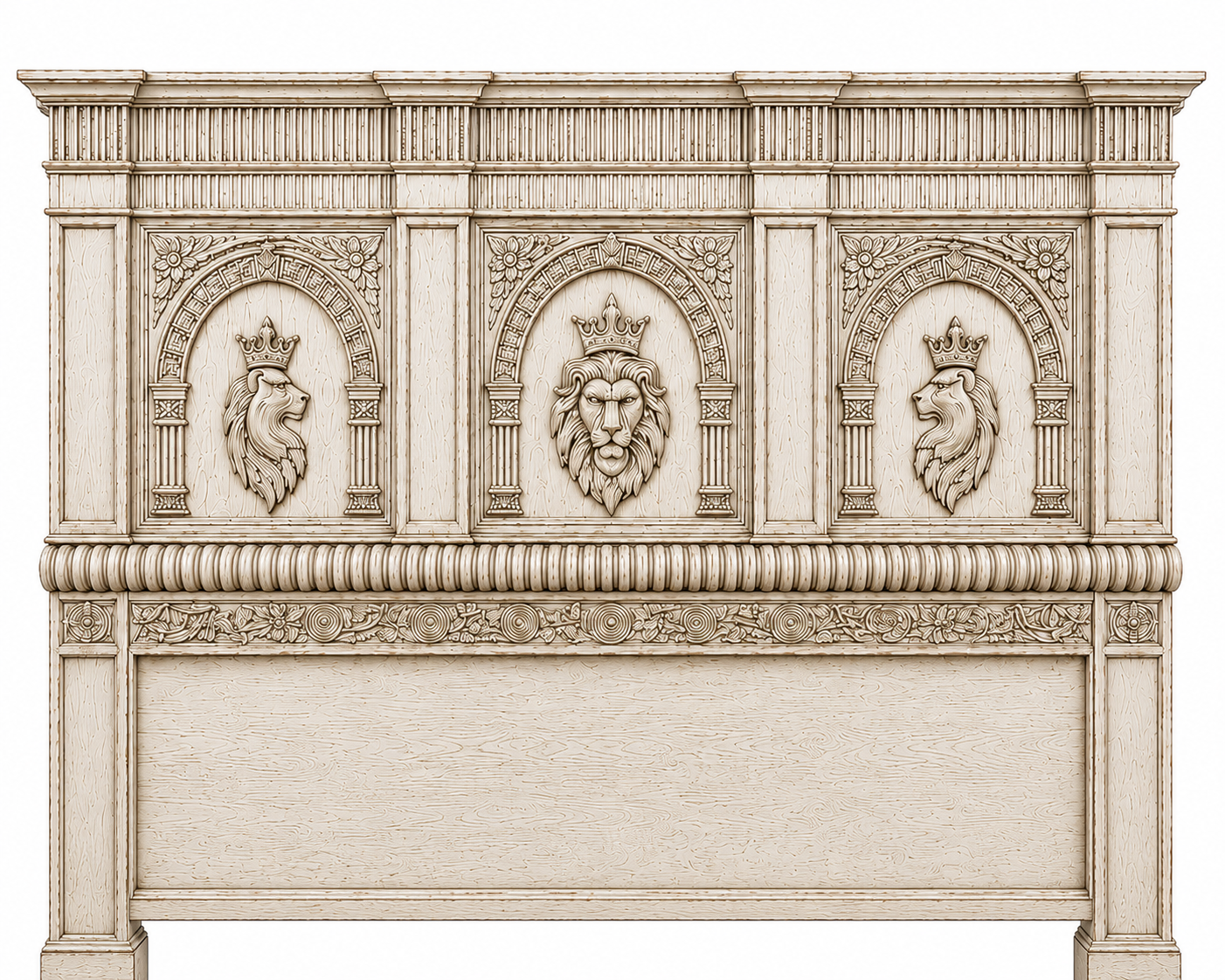 Regal Lioncrest™ Hand-Carved Solid Wood Platform Bed & Bedroom Collection