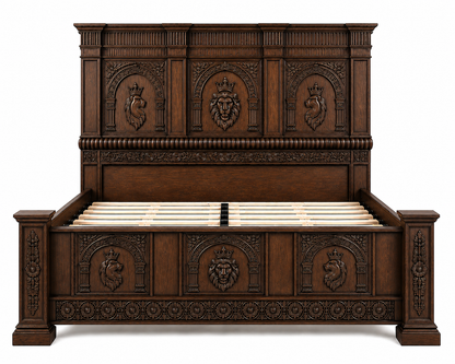 Regal Lioncrest™ Hand-Carved Solid Wood Platform Bed & Bedroom Collection