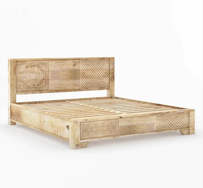 Vivid Sahara Contemporary Mango Wood Bed