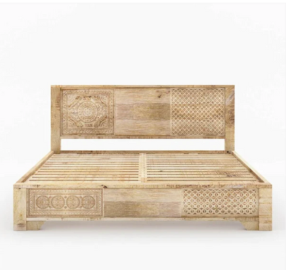 Vivid Sahara Contemporary Mango Wood Bed