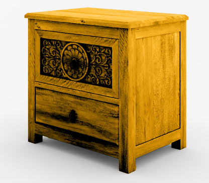 Dynasty Mughal Hand Carved Solid Wooden 4-Piece Bedroom Set