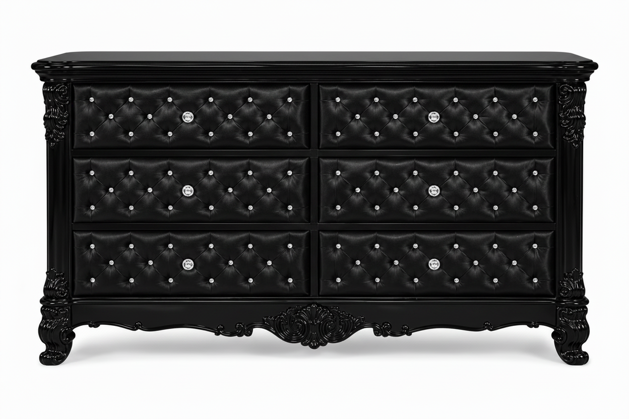 Zaraa™ Hand-Carved Solid Wood Tufted Dresser