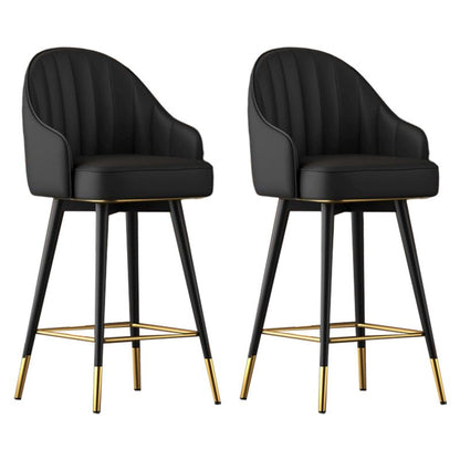 Abra Faux leather Bar Stool with steel Legs Set of 2 Stools – handcrafted solid wood furniture