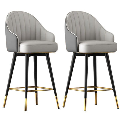 Abra Faux leather Bar Stool with steel Legs Set of 2 Stools – handcrafted solid wood furniture