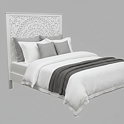 Alamid Hand carved Indian Bed – handcrafted solid wood furniture